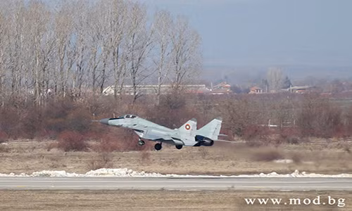 Một chiếc máy bay chiến đấu đa năng MiG-29 của Không quân Bulgary. Ảnh: Bộ Quốc phòng Bulgary.