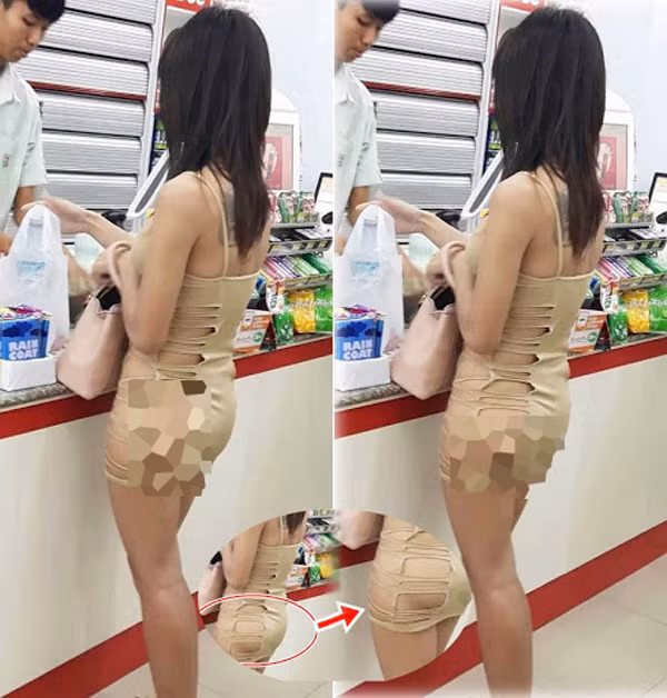 Đây không phải lần đầu mạng xã hội được phen “dậy sóng” bởi màn lộ da thịt của những cô gái trẻ. Cách đây không lâu, hình ảnh cô gái tóc dài mượt, dáng mảnh khảnh mặc chiếc váy màu nude đục lỗ chạy dọc toàn thân, trang phục để lộ vùng kín từng khiến dân tình được dịp bàn tán xôn xao.