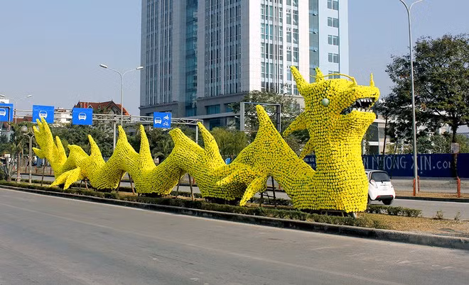 Con rồng có phần đầu được giới trẻ ví như đầu... Pikachu tại Hải Phòng.