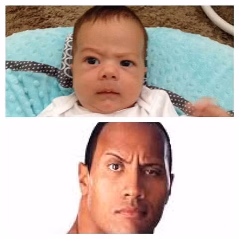 Liệu đây có phải The Rock khi còn bế ngửa?