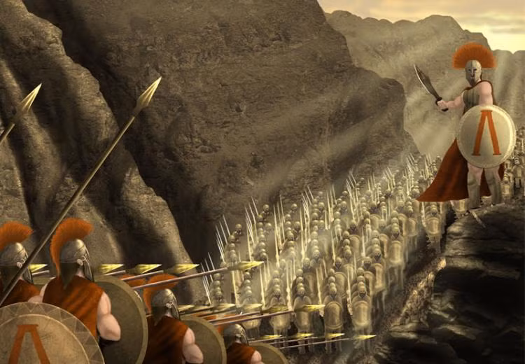 Vua Leonidas nhanh chóng nhận ra tình hình chiến trận thay đổi. Do vậy, để bảo toàn lực lượng, Vua Leonidas quyết định cho quân chủ lực rút lui trong khi ông cùng 300 chiến binh Sparta quyết chiến với kẻ thù.