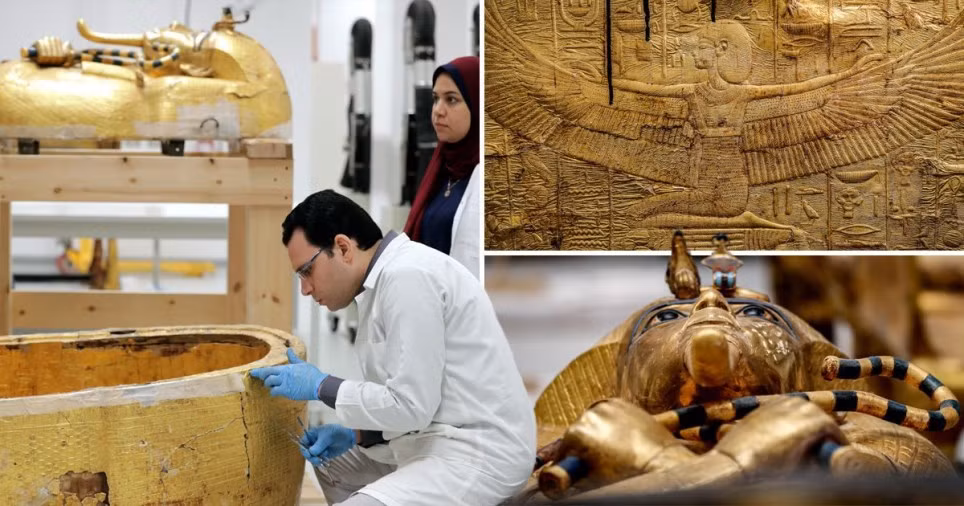 Bên cạnh xác ướp pharaoh Tutankhamun, các chuyên gia tìm thấy hơn 5.000 cổ vật cực giá trị. Phải mất vài năm, các chuyên gia mới hoàn thành việc sắp xếp và phân loại toàn bộ số hiện vật này.