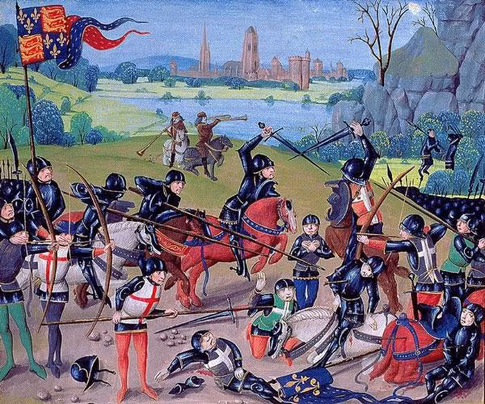 Hai phe tham chiến là hoàng tộc Valois (vua Pháp) và hoàng tộc Plantagenet (vua Anh) có gốc gác từ nước Pháp. Khi ấy, Valois tuyên bố mình là vua nước Pháp trong khi nhà Plantagenet tự nhận làm vua cả Pháp lẫn Anh.