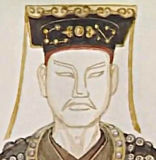 Hình ảnh này từng gây tranh cãi, vì không rõ là vua hay Ngọc hoàng. Sau thời gian dài, các nhà nghiên cứu đã thống nhất đây là hình ảnh vua Trần Nhân Tông - đánh dấu sự kiện vua Trần Nhân Tông từng ngự giá về đây.
