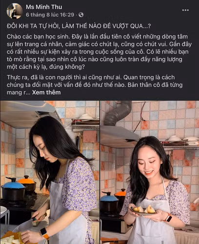 Minh Thu từng viết 1 tâm thư rất dài gửi học sinh, chia sẻ cần phải nhìn cuộc sống bằng cái nhìn tích cực và lý giải tại sao lại viết tên học sinh lên bảng hay trả lời nhiều câu hỏi của fan.