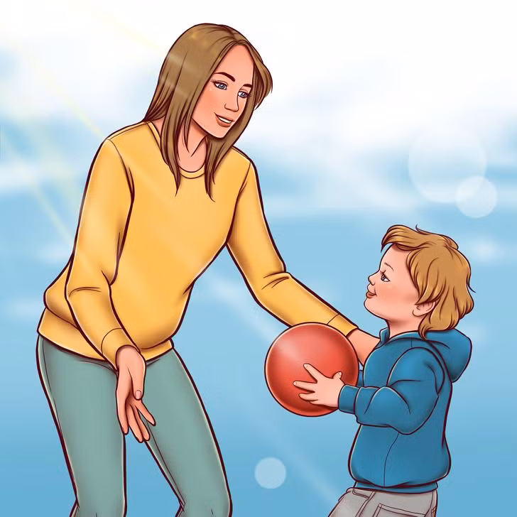 Chơi đùa với con: Những bà mẹ có con nhỏ không có thời gian đến phòng tập thể dục rất vui khi biết rằng một giờ vui chơi với con có thể đốt cháy tới 372 calo. Ảnh: BS.