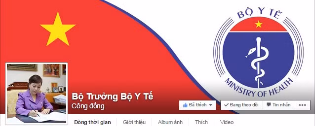 Bo truong Bo Y te cong bo fanpage chinh thuc