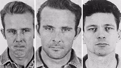 Nhờ đó, 3 tên tội phạm chạy đến rìa hòn đảo. Kế đến, Frank Morris và hai anh em Clarence và John Anglin đóng một chiếc bè tạm bợ rồi lênh đênh ra biển. Kể từ đó, không ai biết số phận của chúng.