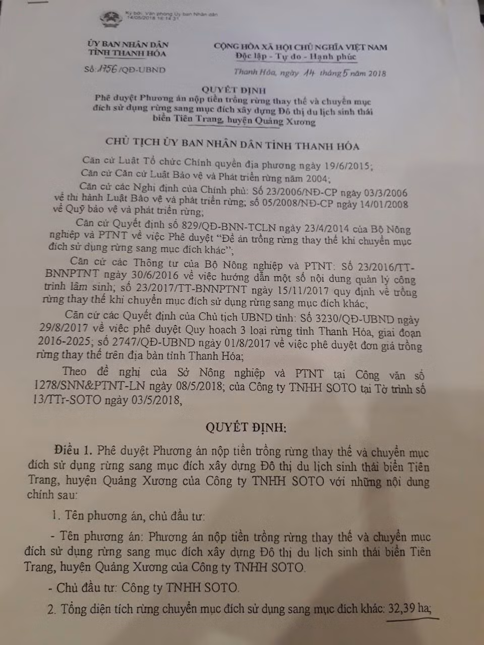 Thanh Hoa xoa rung phong ho de lam du an du lich: Lien tiep nhung van ban kho hieu-Hinh-2