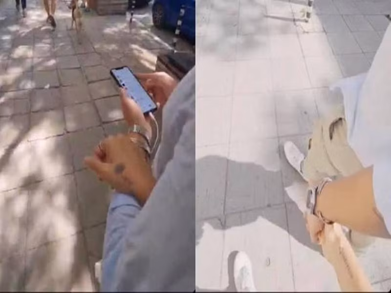 Khi sang trời Tây, cặp đôi vẫn dính như sam. Cả hai thường lái xe đến một góc phố để đi dạo, uống cafe và ăn bánh ngọt.
