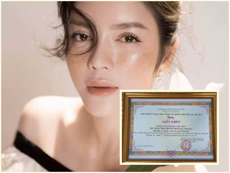 Ngoài ra, để đáp trả antifan, Lý Nhã Kỳ còn chia sẻ thư cảm ơn và bằng giấy khen từ Uỷ ban Mặt trận Tổ Quốc Quận 3, TP.HCM vì có nhiều đóng góp trong công tác thiện nguyện mùa dịch.