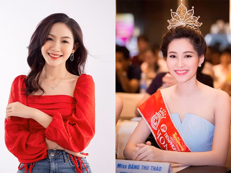 Xuất hiện trên fanpage cuộc thi Hoa hậu Việt Nam 2020, Đậu Hải Minh Anh được nhận xét là bản sao của Hoa hậu Việt Nam 2012 Đặng Thu Thảo (phải).