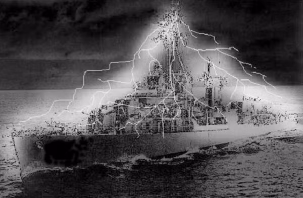 Đó là thí nghiệm làm một tàu chiến có tên USS Eldridge có thể “dịch chuyển tức thời”. Trong lần thí nghiệm thứ nhất tàu chiến đã có thể dịch chuyển tức thời, nhưng một số thành viên của đoàn thủy thủ đã bị bệnh.
