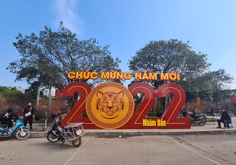 Nhiều tiểu thương bán lẻ, cành đào “chật vật” chờ khách đến mua.