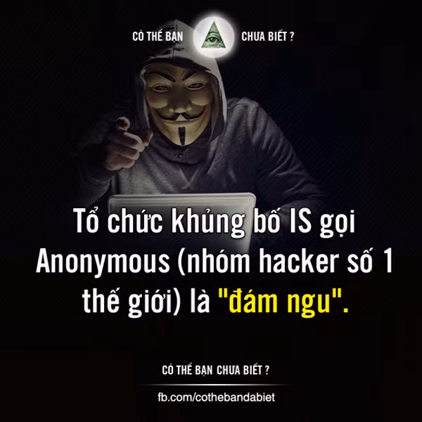 Bị Anonymous đánh sập hàng loạt website và hack hàng ngàn tài khoản mạng xã hội, IS nổi điên.