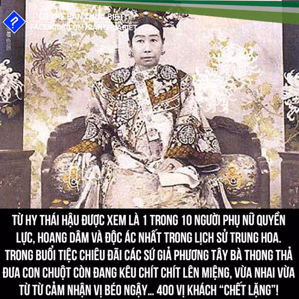 Sự thật đáng sợ về Từ Hy Thái Hậu. 