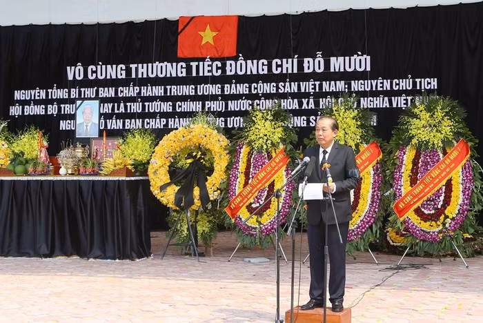 Hinh anh le an tang nguyen Tong Bi thu Do Muoi tai que nha-Hinh-3