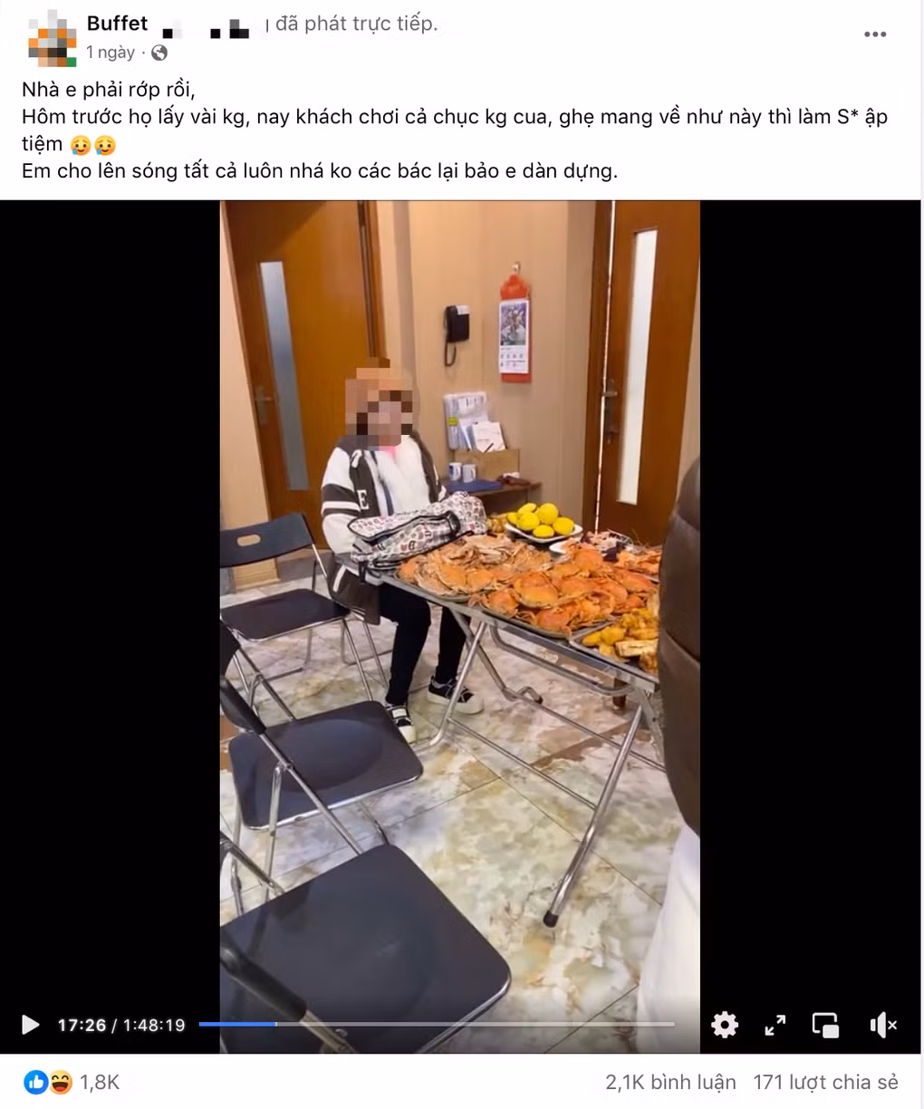 Lay 10kg hai san khi an buffet: Thuc khach kem van minh, nha hang ung xu nang ne