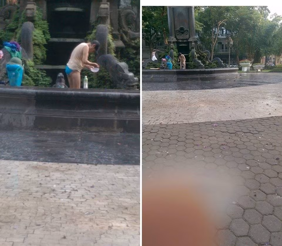 Hà Nội những ngày nắng nóng, trên mạng xuất hiện bức ảnh người dân tắm trong đài phun nước tại Vườn hoa Con Cóc, Hoàn Kiếm, Hà Nội. Bức ảnh khiến không ít người "ngứa mắt" vì sự tự nhiên thái quá, vô ý thức của một bộ phận người dân.
