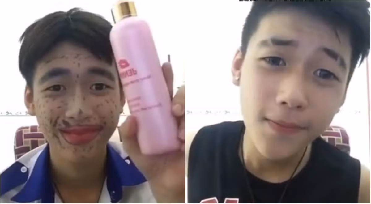 Sau khi sử dụng các loại mỹ phẩm, người quay clip sẽ giả vờ bôi lên mặt mình, sau đó dùng tay che camera. Họ sẽ ghép đoạn clip thứ hai vào sau đó và cho người xem bất ngờ bởi nhan sắc thật.