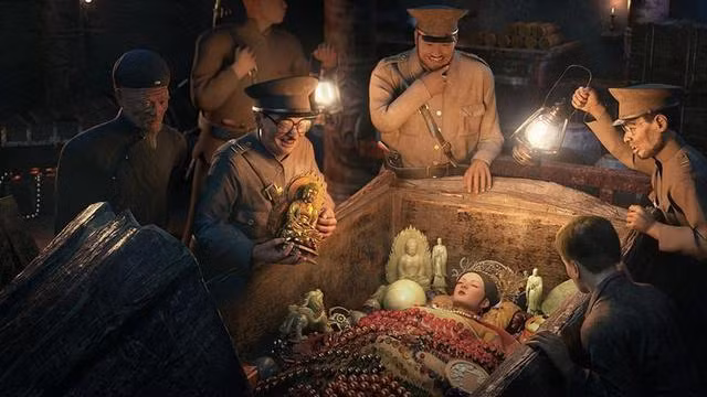 Khi những kẻ trộm mộ đào hố để vào mộ, cát mịn xung quanh sẽ tự động chảy xuống và bịt kín lỗ hổng, tạo ra một không gian kín khí, thiếu oxy.