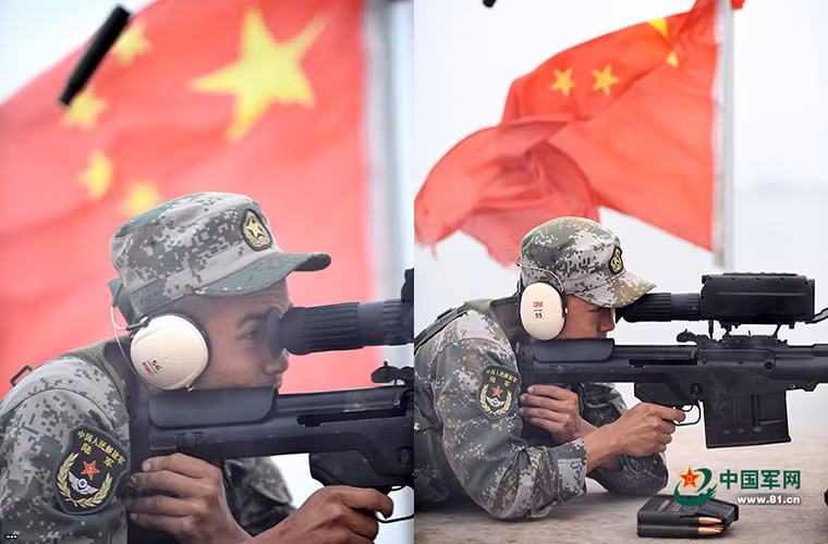 Điểm tạo nên điểm nhấn của QBU-10 so với các dòng súng trường bắn tỉa hạng nặng khác là hệ thống kính ngắm quang điện tử có độ phóng đại cực lớn hổ trợ tác chiến cả ban đêm, ngoài ra nó cũng có đầu dẫn đo khoảng cách bằng laser. Hệ thống kính ngắm này cũng có thể được tùy chỉnh theo yêu cầu của người sử dụng. Nguồn ảnh: 81.cn