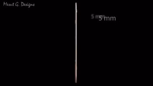 Đây là độ mỏng chưa có trên thực tế. Nếu công nghệ pin trên smartphone có những phát minh mới, concept này có thể thành hiện thực.