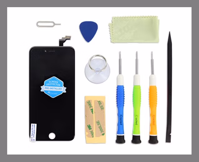  Bộ dụng cụ cho smartphone. Nhiều người không thích dùng ốp vì nó sẽ làm điện thoại của bạn dày hơn. Hơn nữa, nhiều chiếc điện thoại có thiết kế khá đẹp nên ốp hầu như là không cần thiết. Tuy nhiên, để điện thoại trần như vậy rất dễ dẫn đến xước và hỏng màn hình. Những lúc như vậy, bạn chỉ cần trang bị cho "dế yêu" bộ dụng cụ sửa chữa và thay màn hình iCracked. Cả bộ iCracked Premium Screen Replacement &amp; Repair Kit này trên Amazon có giá chỉ 8,95 USD.