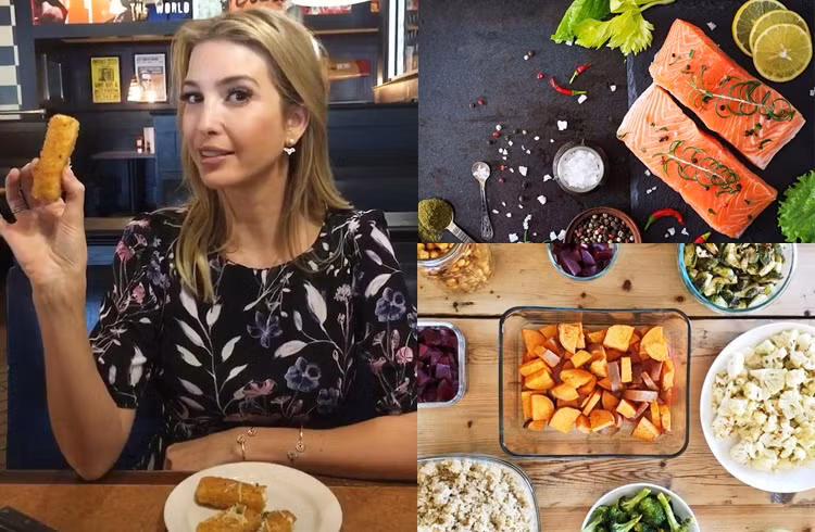 Ivanka rất chuộng cá hồi được đánh bắt tự nhiên - loại thực phẩm chứa nhiều protein, axit béo omega 3, vitamin D, B… giúp ngăn ngừa tổn thương tế bào, kích thích sản xuất collagen và sợi elastin, giúp da khỏe mạnh.
