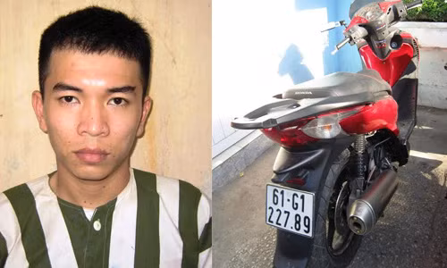 Tình tiét khong ngò vụ cuóp SH, nủa ty của thiéu úy CS