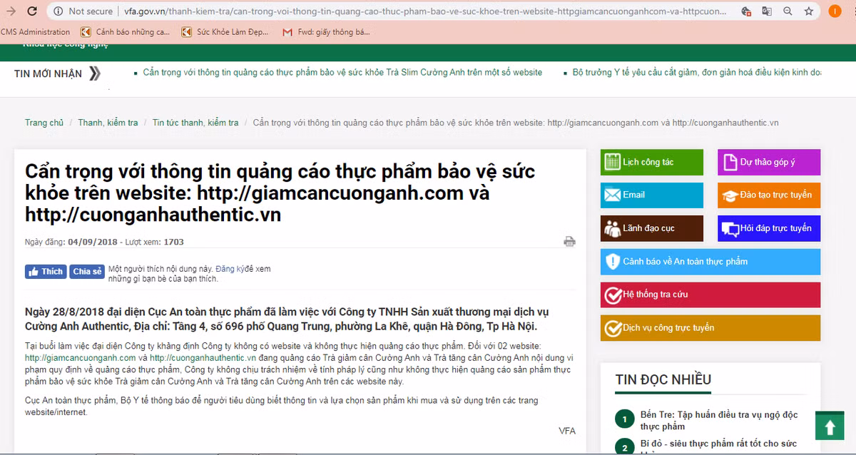 Trà giảm cân Cường Anh từng dính án phạt 55 triệu đồng vì lý do gì? - Hình 2 Tra giam can Cuong Anh tung dinh an phat 55 trieu dong vi ly do gi?-Hinh-2
