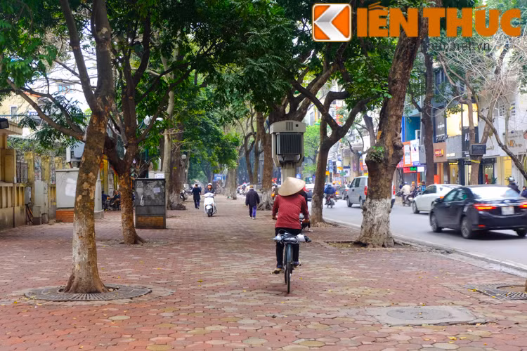 Điều đáng tiếc còn tồn tại ở đây đó là tình trạng vẫn có người dân đi xe đạp, xe máy lên vỉa hè để tiết kiệm thời gian di chuyển trên đường Phan Đình Phùng (đường một chiều).