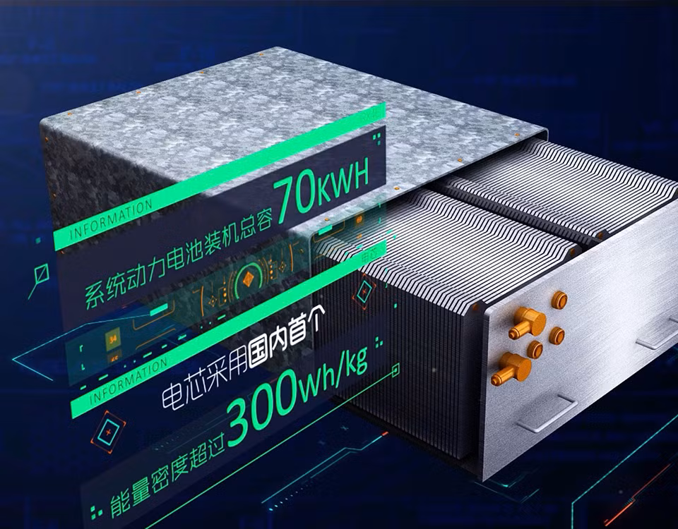 Khối động cơ được cung cấp năng lượng bởi khối pin có công suất 70KWH. Đây cũng là một loại pin do hãng tự nghiên cứu phát triển có mật độ lên tới 300Wh trên mỗi kg. Như vậy, khối pin này chỉ nặng khoảng 230 Kg và có thể thể thay thế sau mỗi chuyến bay để không phải mất thời gian chờ đợi.