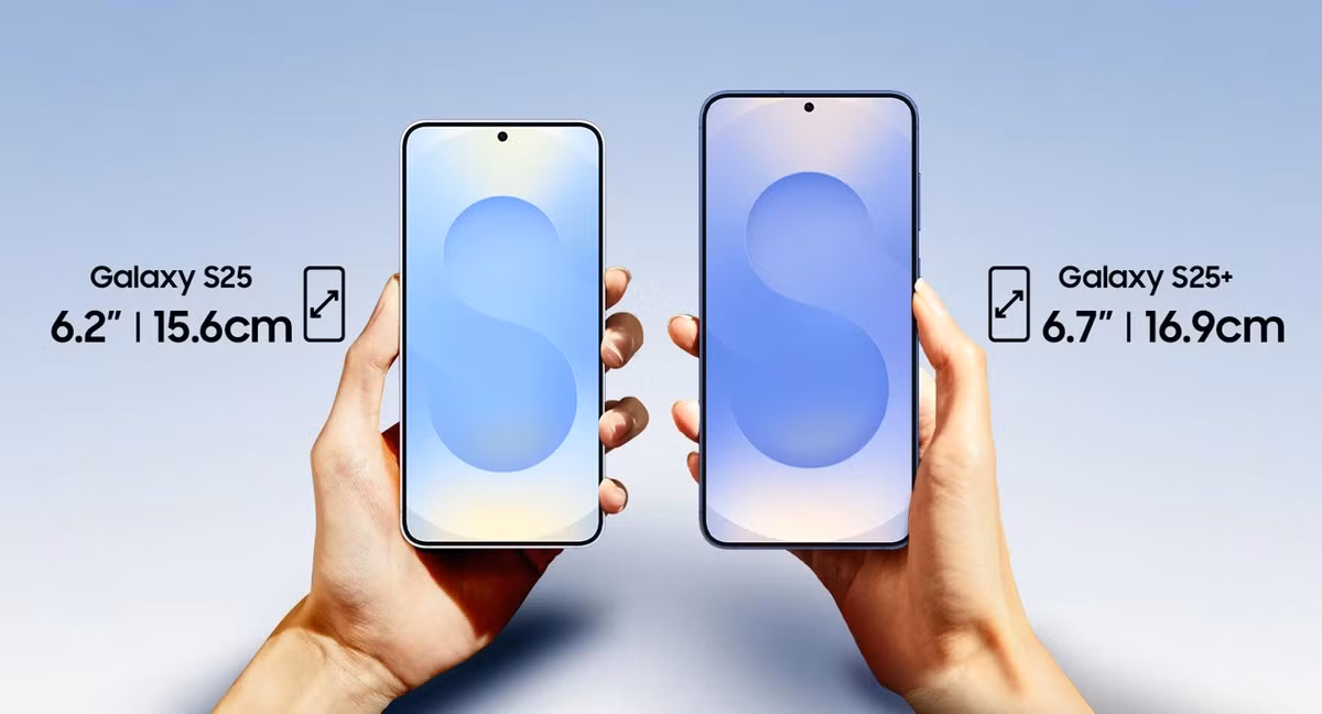 Cả ba thiết bị đều được trang bị màn hình Dynamic AMOLED thế hệ 2, hỗ trợ 120Hz tần số quét tự động (1Hz-120Hz), cho trải nghiệm mượt mà và tiết kiệm pin. Kích thước màn hình: • Galaxy S25: 6,2 inch FHD+. • Galaxy S25+: 6,7 inch QHD+. Ảnh: Live Unpacked