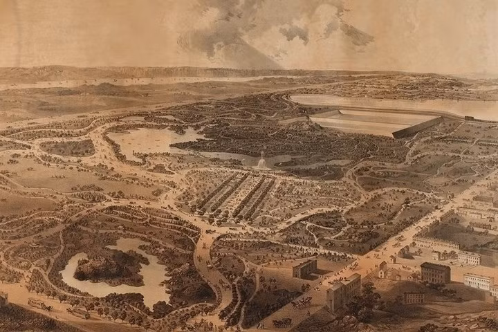 Từ thập niên 1860 đến năm 1934, cừu gặm cỏ ở phía tây khu Central Park.