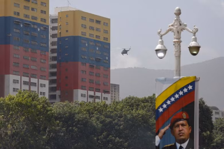Một chiếc trực thăng của quân đội Venezuela.