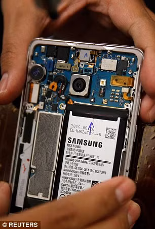 Chiếc Galaxy Note 7 được sử dụng trong thí nghiệm ở Singapore.