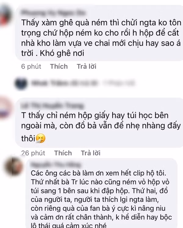Trước nhiều lời chỉ trích, một lượng fan hùng hậu của Ngọc Trinh đã lên tiếng bênh vực thần tượng của mình. Đa phần các fan đều cho rằng đây là một hành động bình thường của Ngọc Trinh mà thôi.