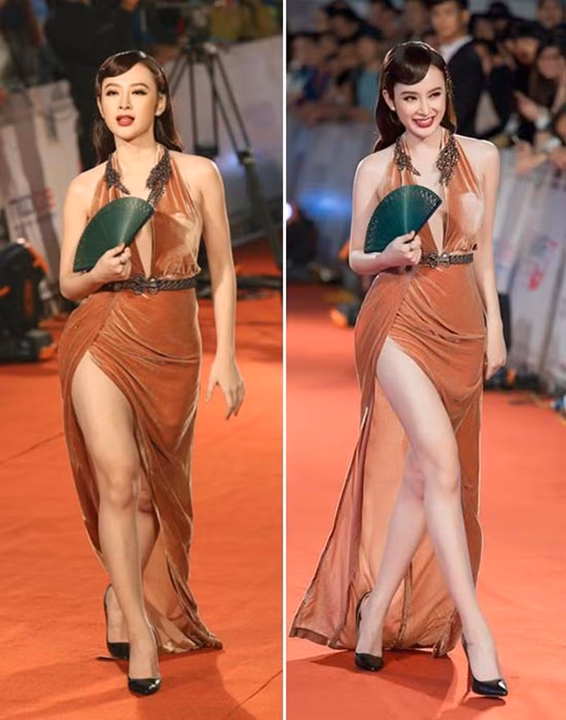 Hình ảnh trái ngược của "hot girl Kính Vạn Hoa" Angela Phương Trinh trong hậu trường so với ảnh đã chỉnh sửa khiến nhiều người không khỏi kinh ngạc bởi tác dụng thần kỳ của photoshop.