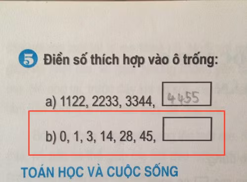 Một dãy số không hề có quy luật.