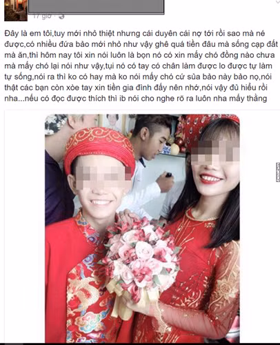 Đây không phải là lần đầu tiên mà cộng đồng mạng Việt phải "mắt chữ A, mồm chữ O" trước những hình ảnh về đám cưới của cô dâu chú rể "trẻ con" được lan truyền. Đầu tháng 4 vừa qua, trên mạng rộ lên câu chuyện về một lễ ăn hỏi tại Sài Gòn của một cặp đôi được cho là sinh năm 2002.