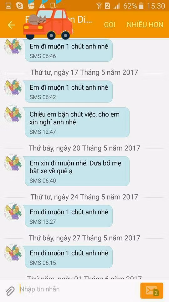 Và có vẻ như đã quá quen với những tin nhắn dường như đã thành thông lệ của nhân viên "lầy lội" này, sếp nam chỉ biết ngán ngẩm "không nói lên lời".