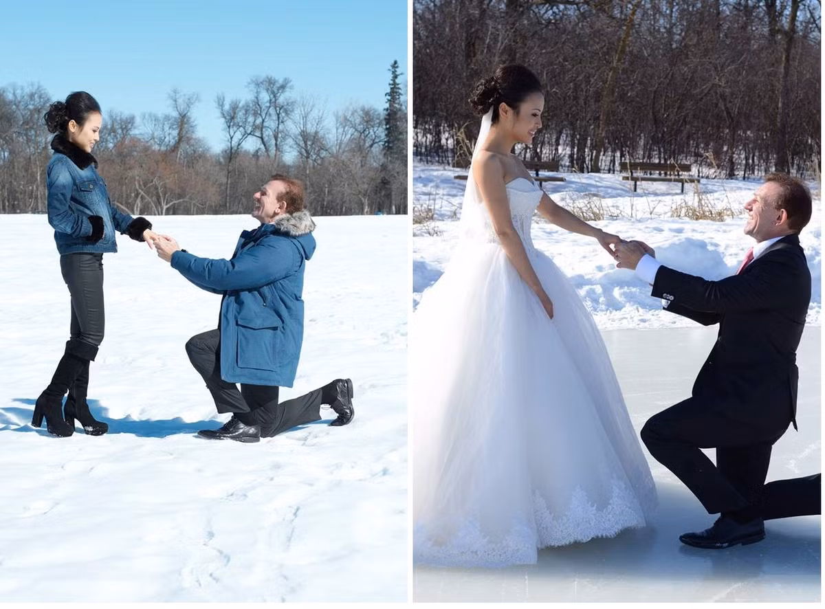 Mai được chồng Tây cầu hôn tại Canada.