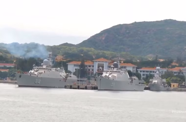Cặp tàu Gepard 3.9 hiện thuộc biên chế Lữ đoàn 162, Vùng 4 Hải quân – đây là lữ đoàn trang bị nhiều tàu chiến hiện đại nhất của Việt Nam. Nguồn ảnh: Kênh QPVN