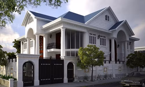 Tọa lạc tại thành phố Cần Thơ, ngôi biệt thự sân vườn có sự hài hòa giữa hơi thở hiện đại và kiến trúc cổ điển.