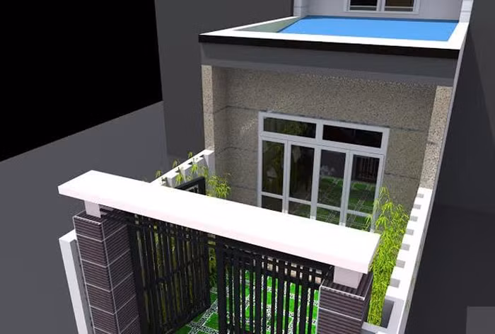 Thiết kế nhà ống gác lửng 4x20m theo kiến trúc đô thị đặc trưng, hiện đại, trẻ trung. Ảnh: Maunhadepmoi.