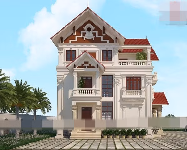  Biệt thự 3 tầng mái thái dự đoán sẽ là xu hướng được ưa chuộng năm 2019 bởi ưu điểm cả về thiết kế, chi phí và công năng sử dụng. Ảnh: Housevn.