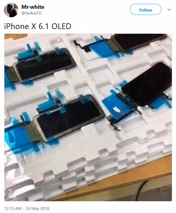 Hình ảnh tấm màn hình cho iPhone 2018 vừa rò rỉ