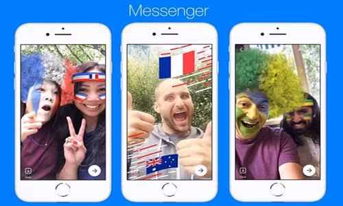 Facebook Messenger cũng ăn theo mùa World Cup. Facebook Messenger cũng ăn theo mùa World Cup.
