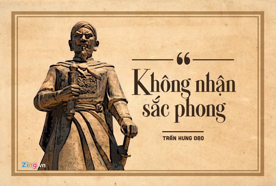 Khi vua Trần Thánh Tông thân chinh đánh giặc ở Quảng Bình, Trần Quang Khải đi theo, ghế tể tướng bỏ trống, vừa lúc có sứ phương Bắc đến. Thượng hoàng Trần Thái Tông gọi Trần Quốc Tuấn tới, tỏ ý định lấy ông làm Tư đồ để tiếp sứ phương Bắc. Trần Quốc Tuấn trả lời: "Việc tiếp sứ giả, thần không dám từ chối, còn như phong thần làm tư đồ thì không dám vâng chiếu. Huống chi quan gia đi đánh giặc xa, Quang Khải theo hầu mà bệ hạ lại tự ý phong chức, thì tình nghĩa trên dưới, e có chỗ chưa ổn, sẽ không làm vui lòng quan gia và Quang Khải. Đợi khi xa giá trở về, sẽ xin vâng mệnh cũng chưa muộn".